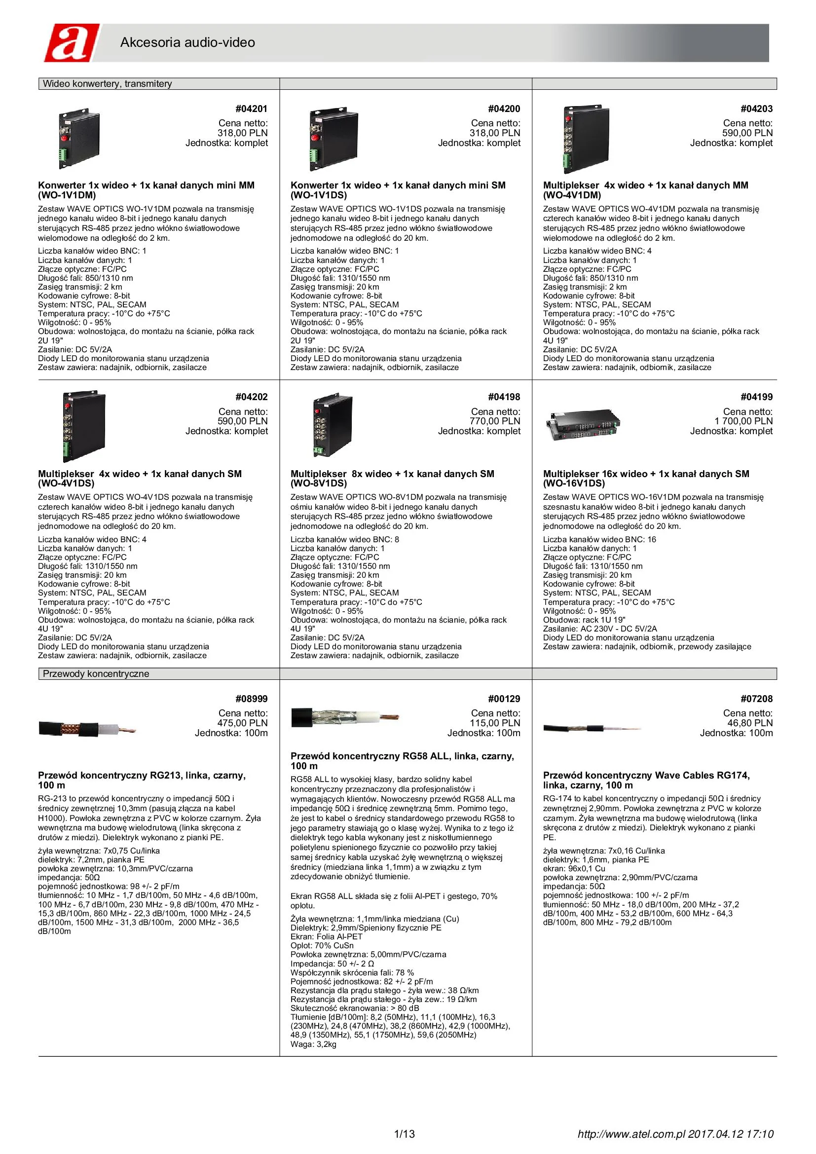ATEL_Catalog_Akcesoria audio-video